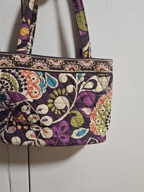 Vera Bradley Purple Floral Quilted Tote Bag